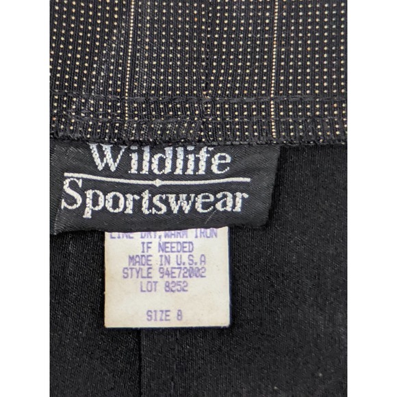 Womens Wildlife Sportswear Pencil Tube Skirt Black Print Professional Y2K Size 8 - Picture 8 of 11